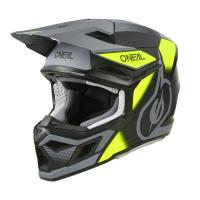 Oneal Шлем кроссовый 3Series Neon Vision V.24 серый/желтый в Астрахани