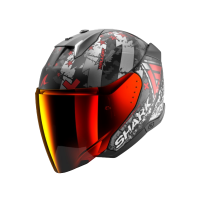Shark Шлем Skwal I3 Jet Hellcat Mat Black/Chrome/Red в Астрахани