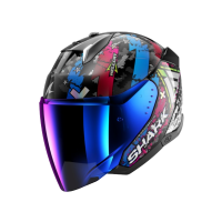 Shark Шлем Skwal I3 Jet Hellcat Black/Chrome/Blue в Астрахани