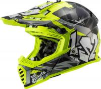 LS2 Шлем MX437 Fast Mini Crusher Черно-желтый в Астрахани