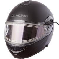 LS2 Мотошлем снегоходный FF325 Strobe Electric Snow Solid Черный Матовый в Астрахани