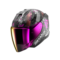 Shark Шлем Skwal I3 Jet Hellcat Mat Black/Chrome/Violet в Астрахани