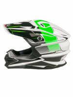AIM Шлем кроссовый JK803 White/Green в Астрахани
