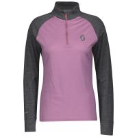 Scott Термокофта женская  Zip Defined Merino dark grey melange/cassis pink в Астрахани