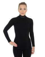 Brubeck Футболка женская дл.рукав Wool Merino 78% Черный в Астрахани