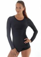 Brubeck Футболка женская дл.рукав Comfort Wool Черный в Астрахани