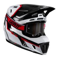 Leatt Шлем кроссовый  7.5 V26 White-Red + очки Velocity 4.5 в Астрахани