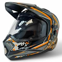 AIM Шлем кросс/эндуро JK802S Orange/Grey/Black в Астрахани