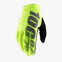 100% Мотоперчатки текстильные подростковые Brisker Youth Glove Fluo Yellow в Астрахани