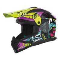 LS2 Шлем MX708 Fast II Gorilla фиолетово-желтый в Астрахани