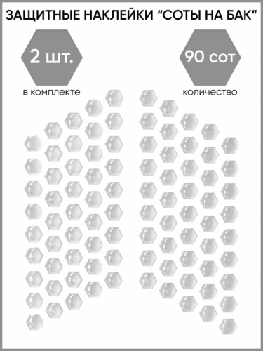 Motolike Наклейки на бак Соты Прозрачные в Астрахани