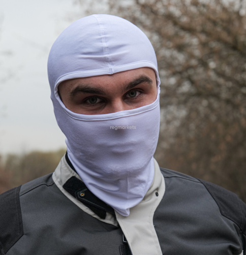 MotoLike Подшлемник Хлопок/Эластан Белый в Астрахани