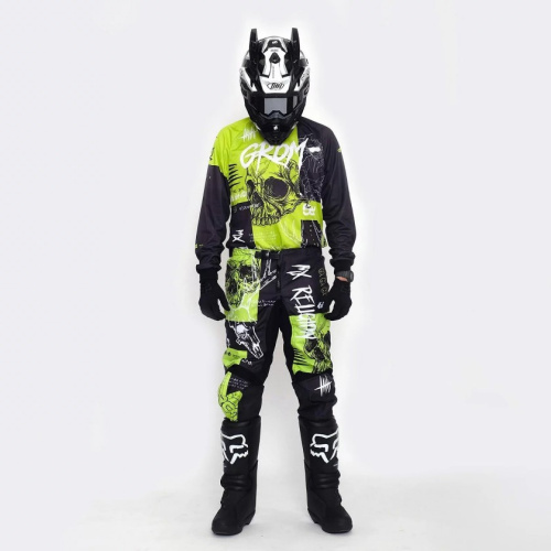 Grom Штаны кроссовые MX Religion lime в Астрахани
