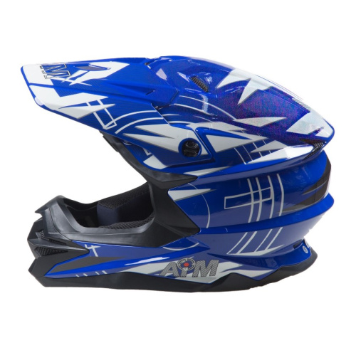 AiM Шлем кроссовый JK803S Blue/White в Астрахани